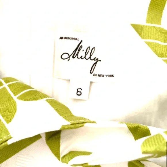 MILLY of New York Cutout Geometric Print
Green/ White Jacquard Mini Dress - Picture 6 of 9